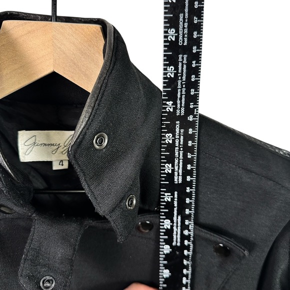 VTG Jimmy Gamba Avant-Garde Black Wool Military Jacket | Made in USA | Size 4 XS - Picture 10 of 16